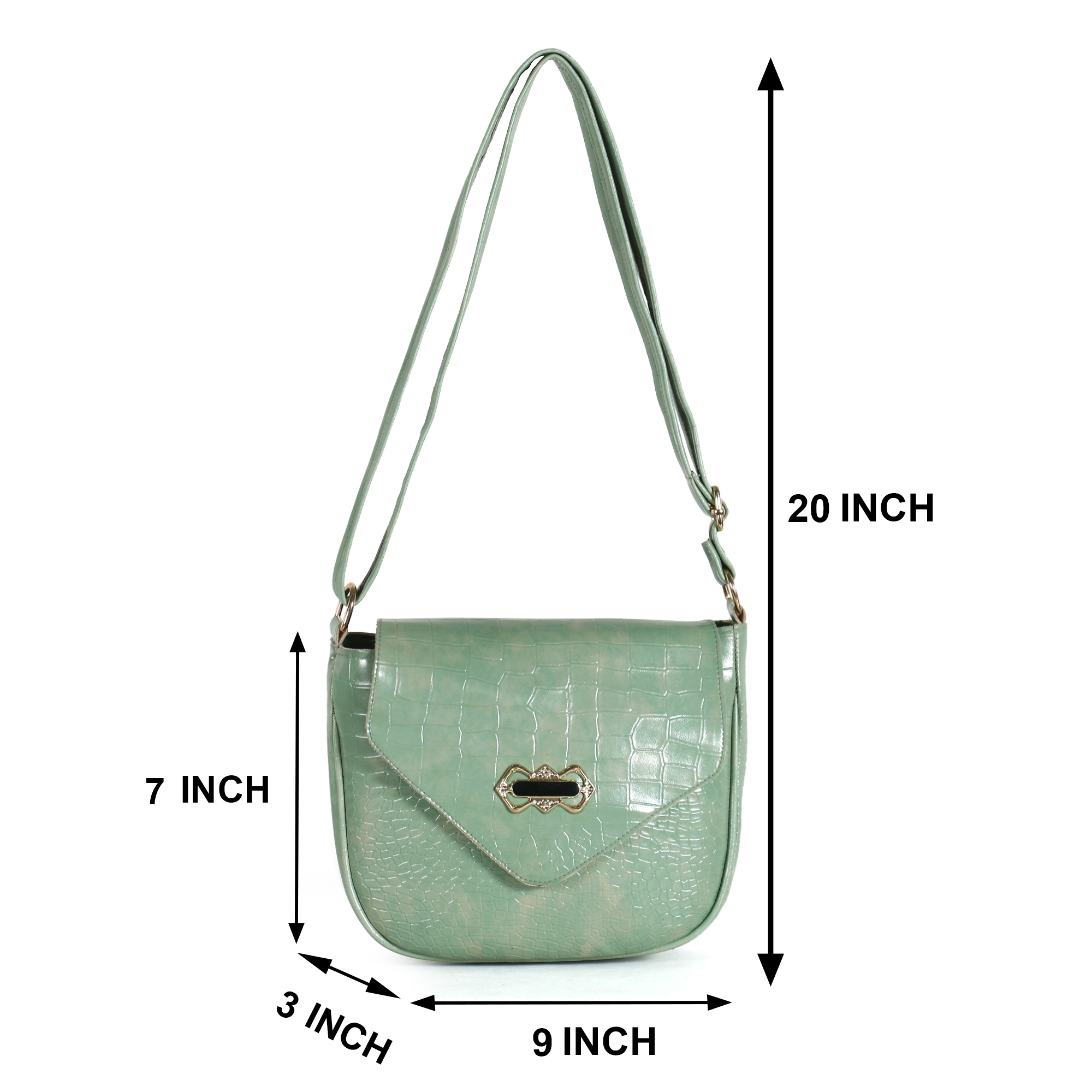 Sling Croco Green Bag